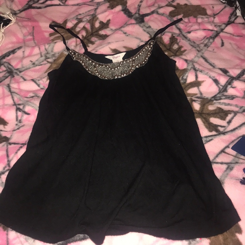 Dressy black tank top